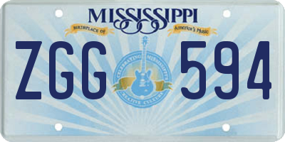 MS license plate ZGG594