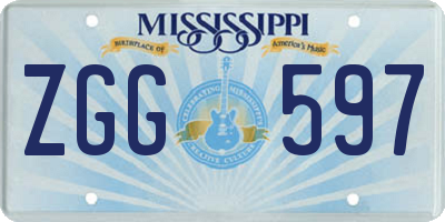 MS license plate ZGG597
