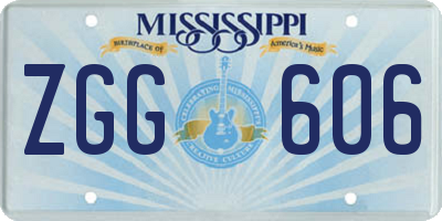MS license plate ZGG606