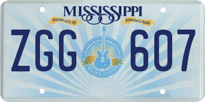 MS license plate ZGG607