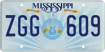MS license plate ZGG609