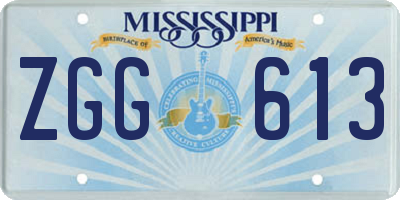 MS license plate ZGG613
