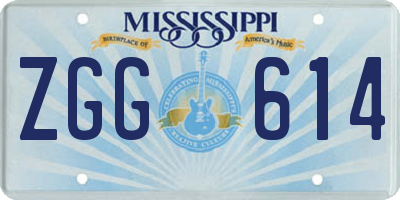 MS license plate ZGG614