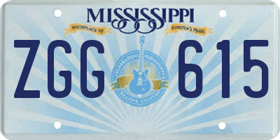 MS license plate ZGG615