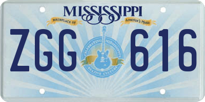 MS license plate ZGG616