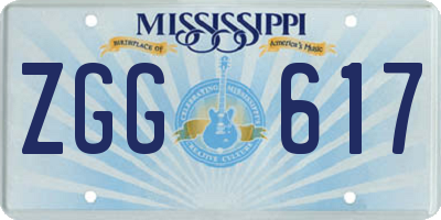 MS license plate ZGG617