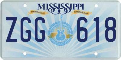 MS license plate ZGG618
