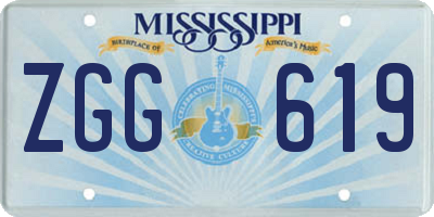MS license plate ZGG619