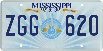 MS license plate ZGG620