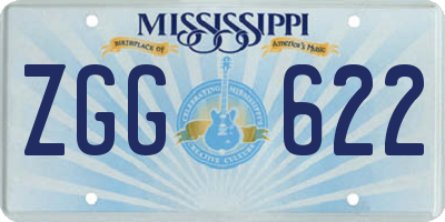 MS license plate ZGG622