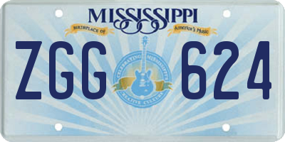 MS license plate ZGG624