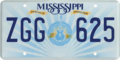 MS license plate ZGG625
