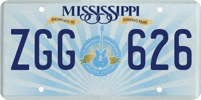 MS license plate ZGG626