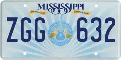 MS license plate ZGG632