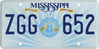 MS license plate ZGG652