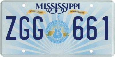 MS license plate ZGG661