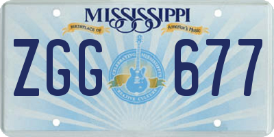 MS license plate ZGG677