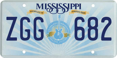 MS license plate ZGG682
