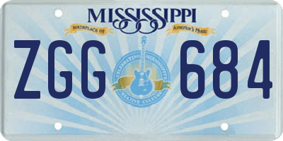 MS license plate ZGG684