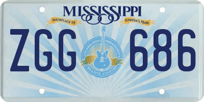 MS license plate ZGG686