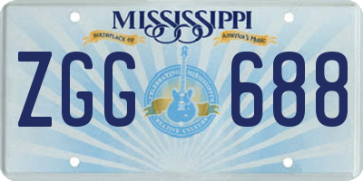 MS license plate ZGG688