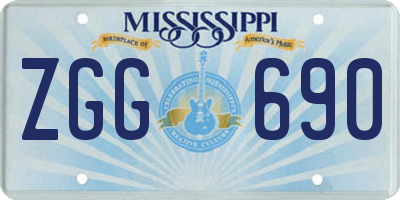 MS license plate ZGG690