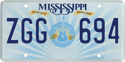 MS license plate ZGG694