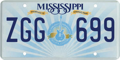 MS license plate ZGG699