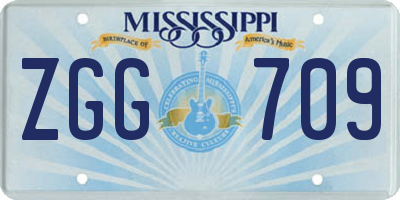MS license plate ZGG709