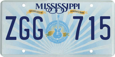MS license plate ZGG715