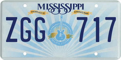 MS license plate ZGG717