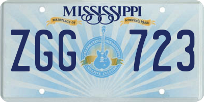 MS license plate ZGG723