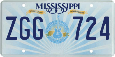 MS license plate ZGG724