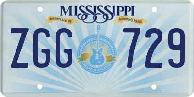 MS license plate ZGG729
