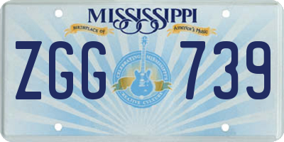 MS license plate ZGG739