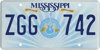 MS license plate ZGG742