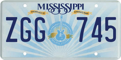 MS license plate ZGG745
