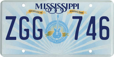 MS license plate ZGG746