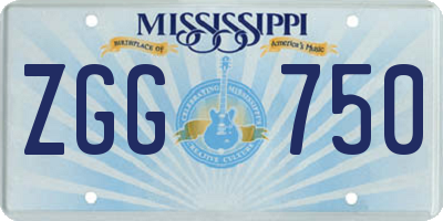 MS license plate ZGG750