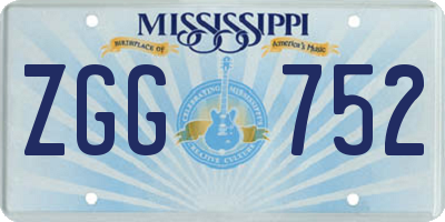 MS license plate ZGG752