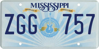 MS license plate ZGG757