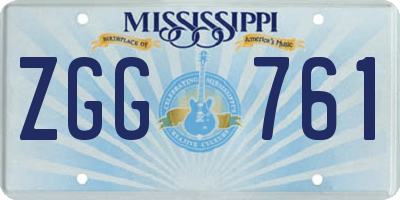 MS license plate ZGG761