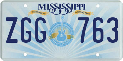 MS license plate ZGG763