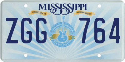 MS license plate ZGG764