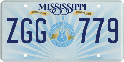 MS license plate ZGG779