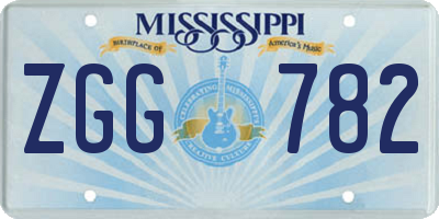MS license plate ZGG782