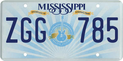 MS license plate ZGG785