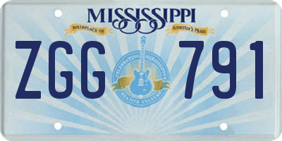 MS license plate ZGG791