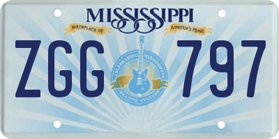 MS license plate ZGG797