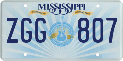 MS license plate ZGG807